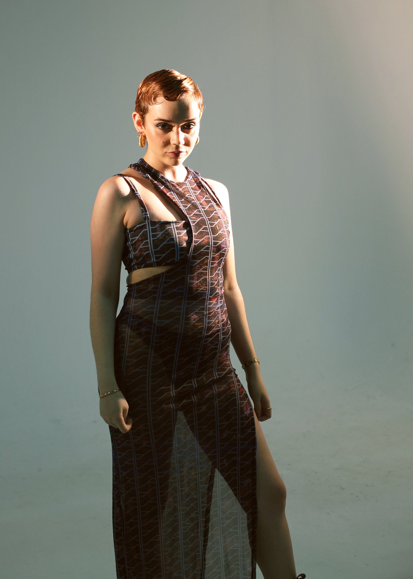 Racer Back Mesh Dress - JONES