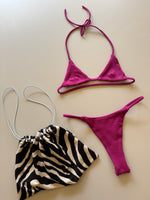 MIGHTY PYRAMIDS COTTON TOP + TRAMP STAMP COTTON THONG SET