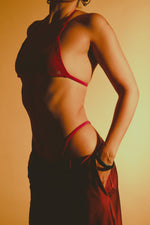 MIGHTY PYRAMIDS COTTON TOP + TRAMP STAMP COTTON THONG SET