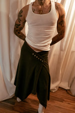 Knit Cotton Wrap Skirt